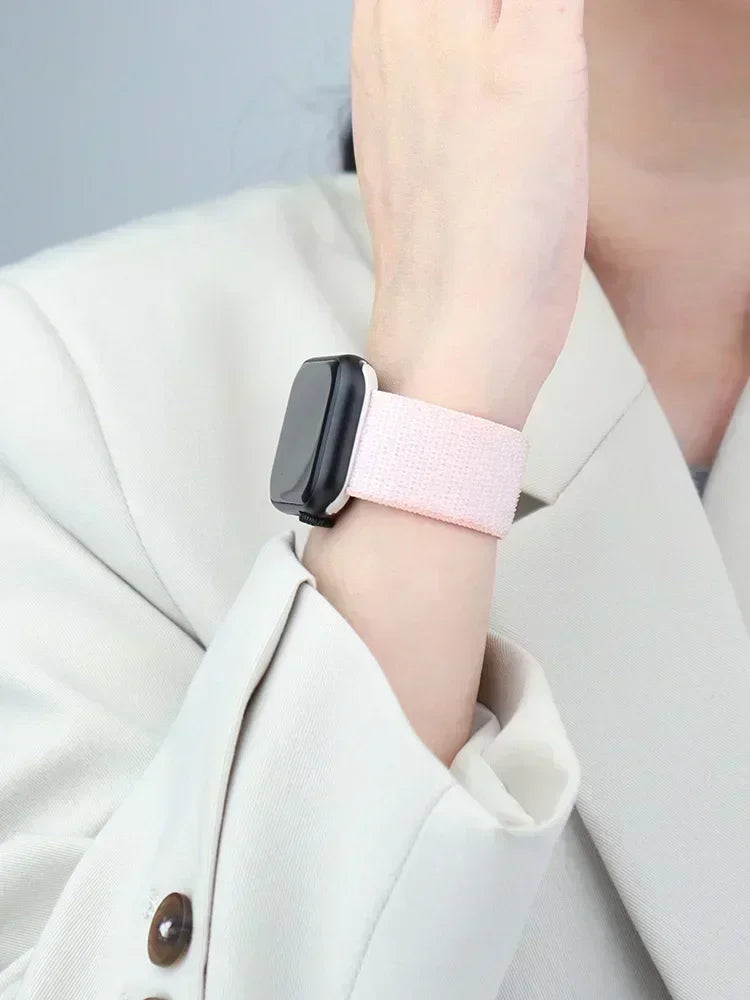 Nylon Loop For Apple Watch band 44mm 40mm 45mm 41mm 42mm 38mm 45mm sport band Apple Watch Series 9 8 7 SE 6 5 3 Ultra 2 49mm band