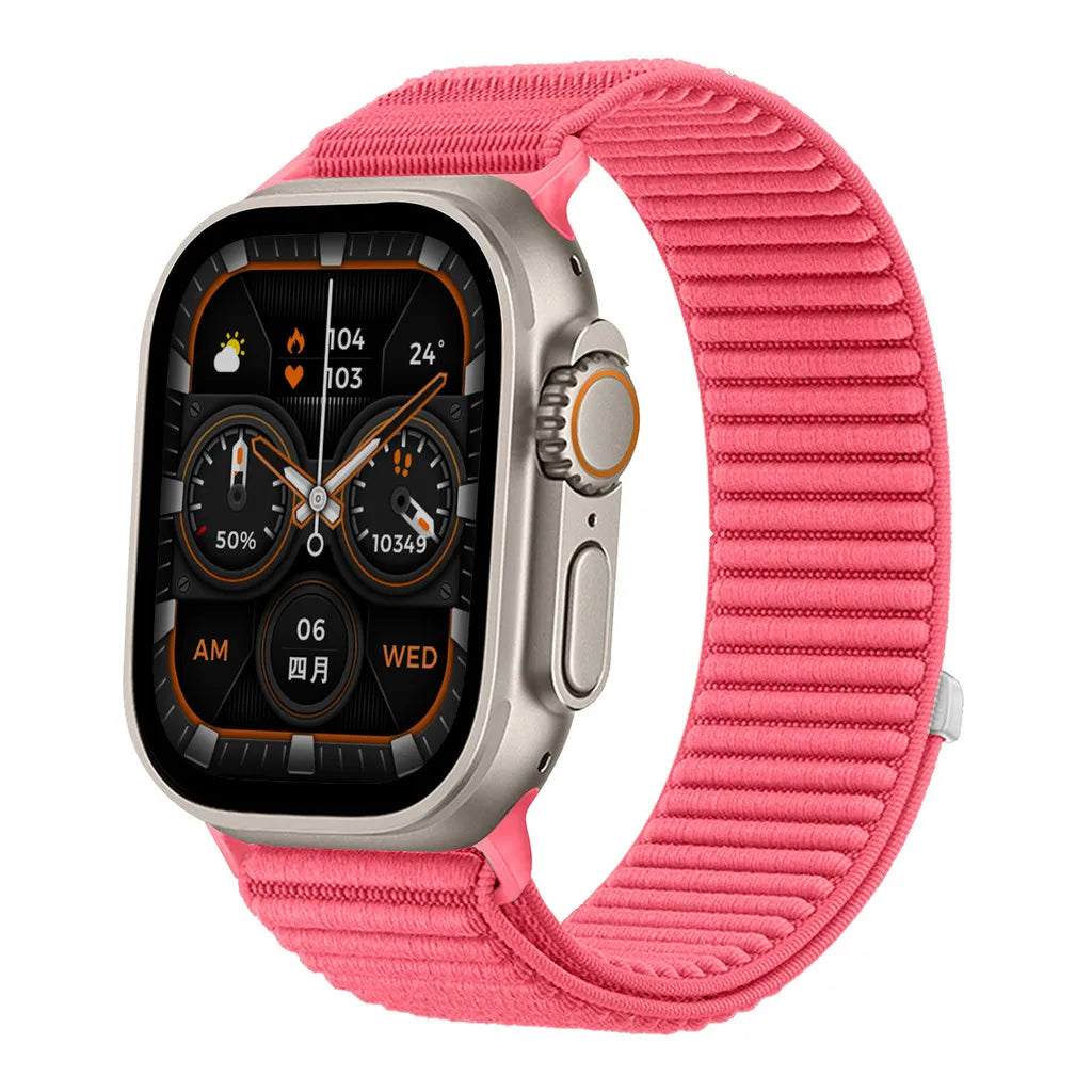 Nylon Braided Sport band For Apple Watch band 10 42mm 46mm band for Apple Watch 9 8 7 6 5 4 SE Ultra 2 49mm 46mm 45mm 44mm 42mm 41mm 40mm 38