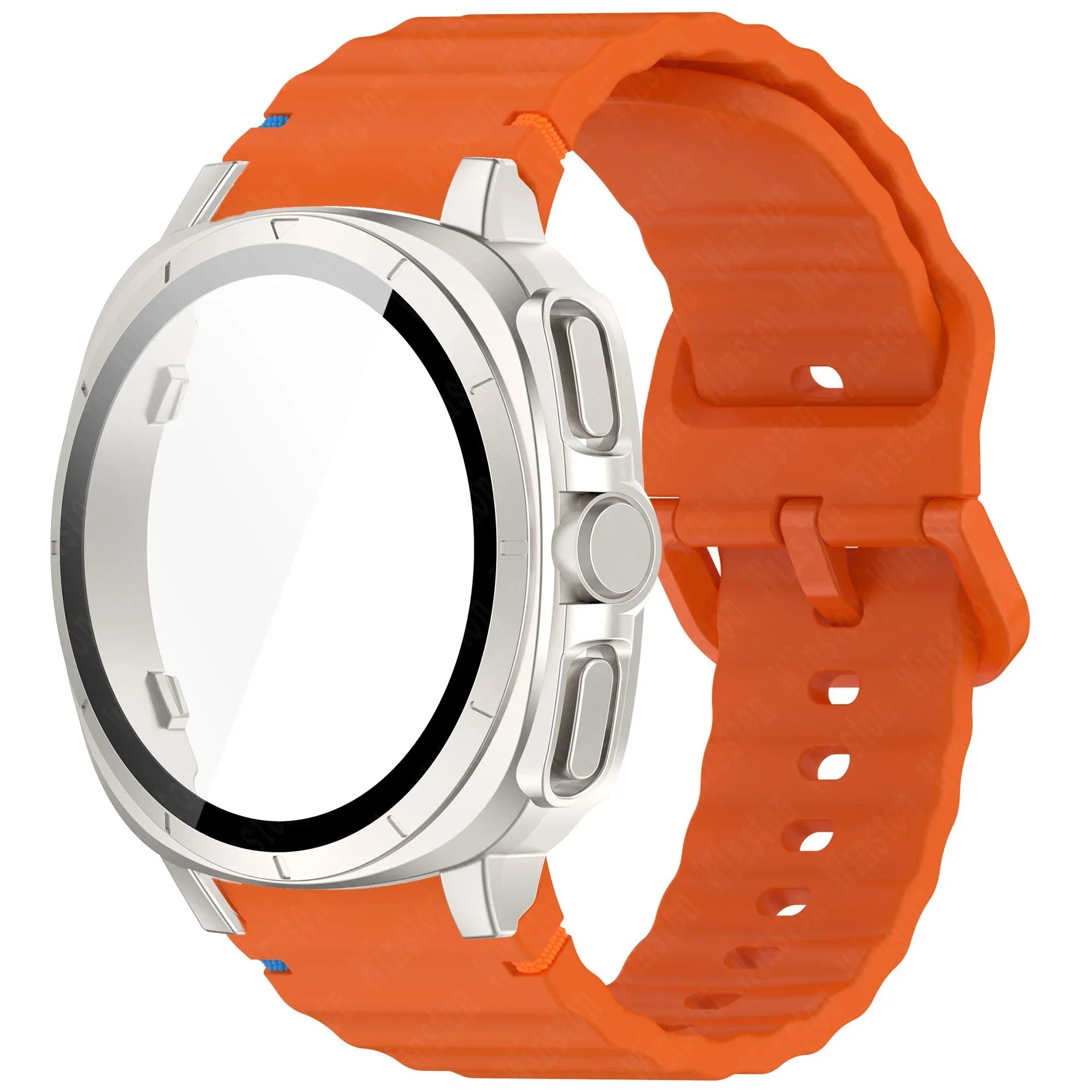 Case+Strap for Samsung Galaxy Watch 7 40mm 44mm Appearance Upgrade Ultra 47mm for Galaxy Watch 7 Sports silicone Bracelet