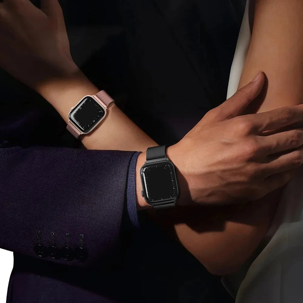 Milaness Magnetic band for Apple Watch Ultra band 49mm 46mm 45mm 44mm 41mm 40mm metal band for Apple Watch 11 10 9 8 7 6 5 4 SE