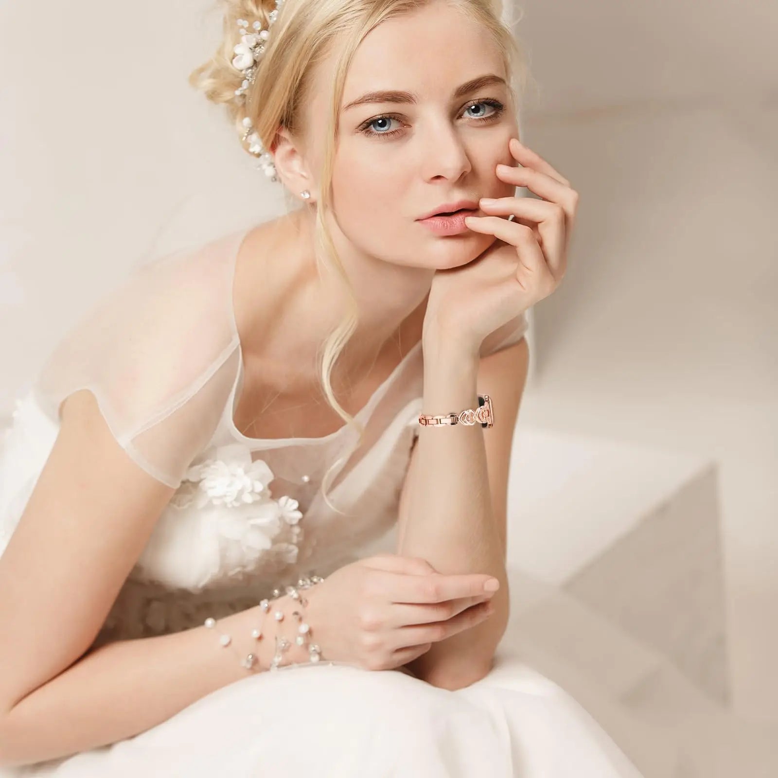 Diamond Heart band for Apple Watch band 40mm 44mm 38mm 44mm 45mm 49mm 42mm metal band Apple Watch Series SE 7 6 3 5 Ultra 2 8 9