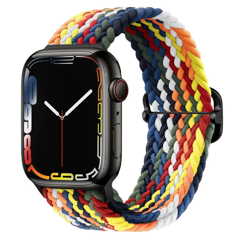 Braided Solo Loop band For Apple Watch band 40mm 44mm 45mm 41mm 38mm 42mm 49mm band correa Apple Watch Series Ultra 9 8 7 6 5 SE