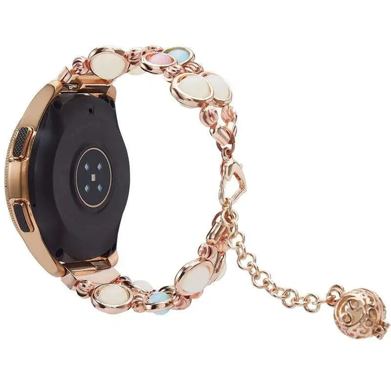 Correa de Metal luminoso para Samsung Galaxy Watch, pulsera clásica de 22mm, 20mm, 40mm, 44mm, 4, 45mm, 42mm, Active 2