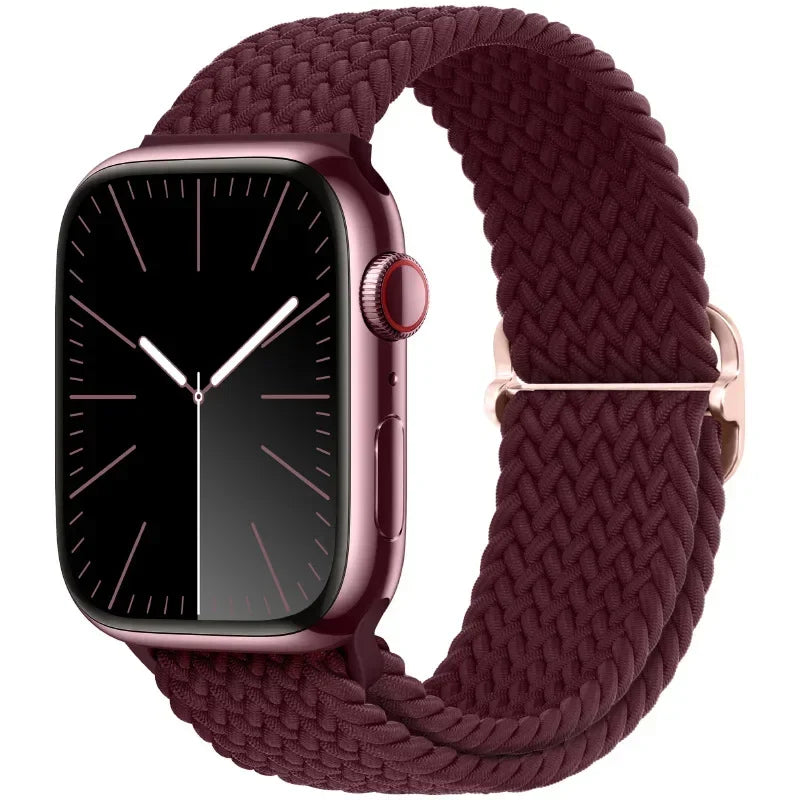 Braided Nylon band for Apple Watch band Ultra 2 49mm Series 10 46mm 42mm 44mm 40mm 41mm Adjustable band Apple Watch 9 8 7 6 SE 5 4
