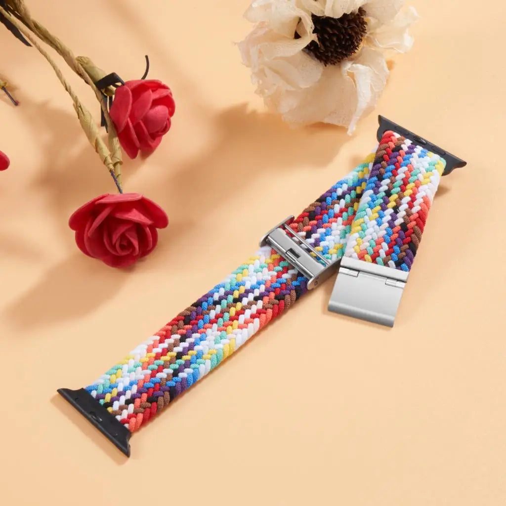 band For Apple Watch band 46mm 45mm 44mm 49mm 40mm 41mm 42mm Braided loop correa band Apple Watch Series 10 8 9 7 5 SE 6 4 Ultra