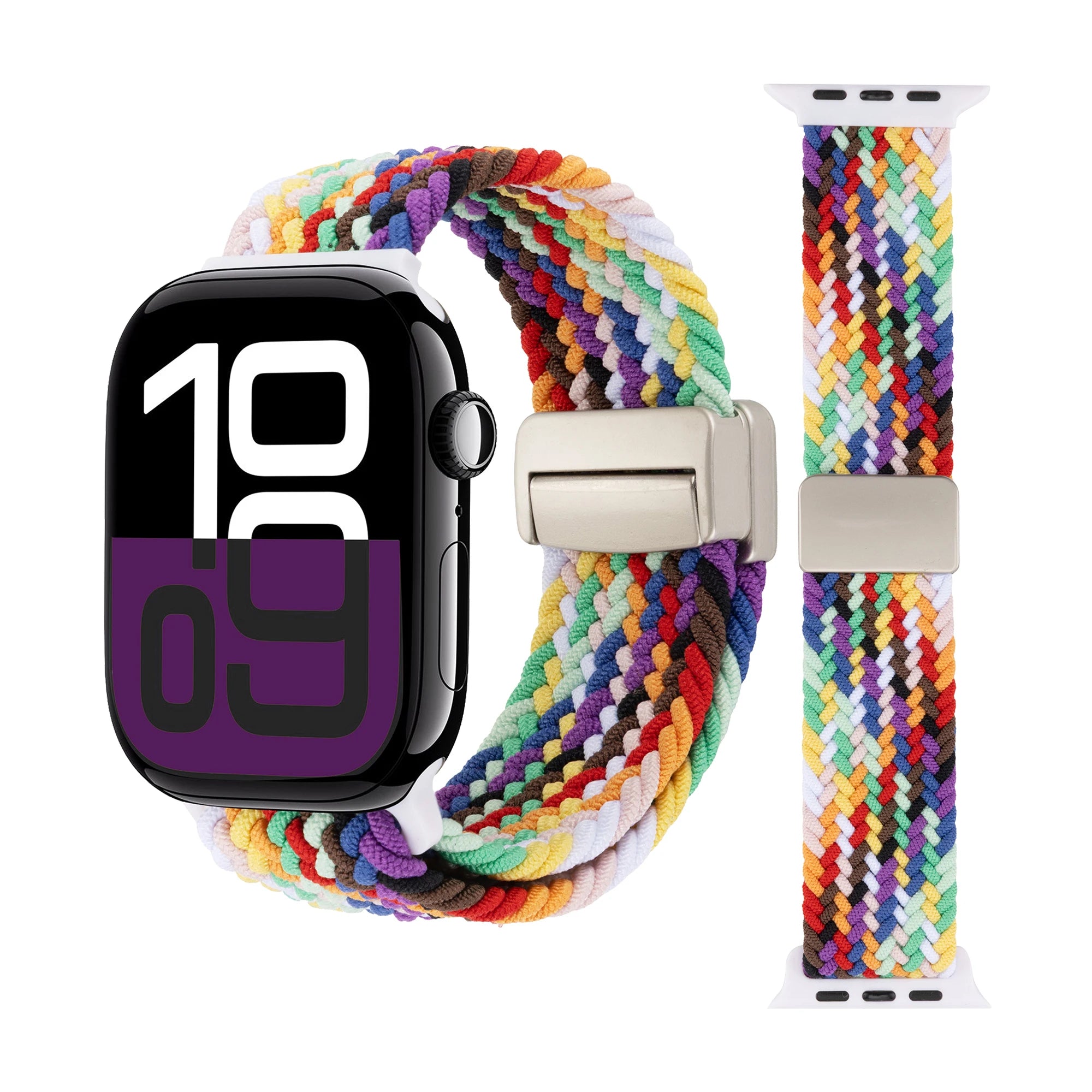 Braided Loop Nylon band for Apple Watch Ultra 2 49mm 46mm 42mm 45mm 41mm Magnetic band Apple Watch 10 9 8 7 6 5 SE 40mm 44mm Band