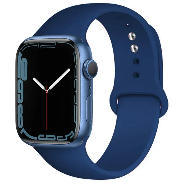 Silicone band For Apple Watch band 46mm 44mm 45mm 40mm 41mm 42mm 38mm 49mm sport band Apple Watch Series 11 10 9 8 7 6 5 SE Ultra3
