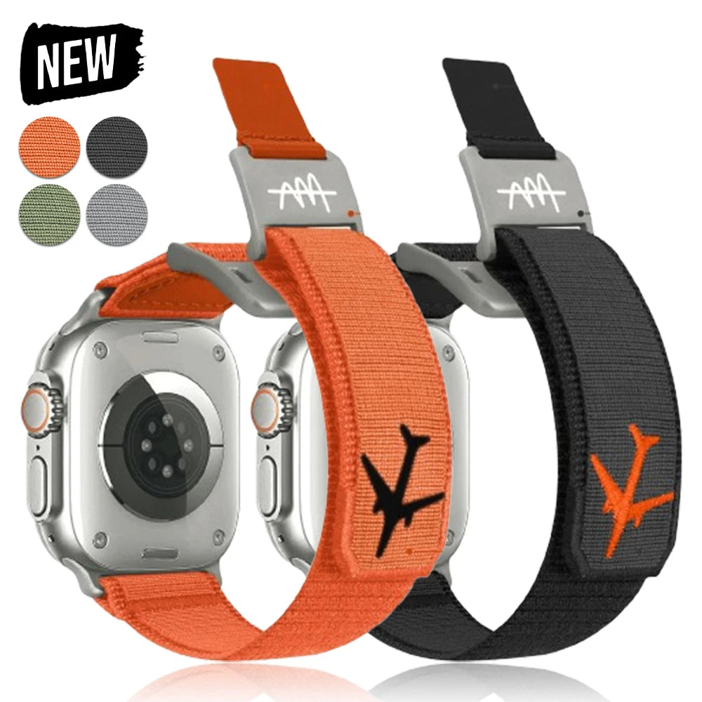 Nylon Magnetic band for Apple Watch Ultra 3 49mm 11 46mm 42mm Alpine band for Apple Watch Series 9 8 7 6 SE 45mm 40mm 44mm 41mm Bands