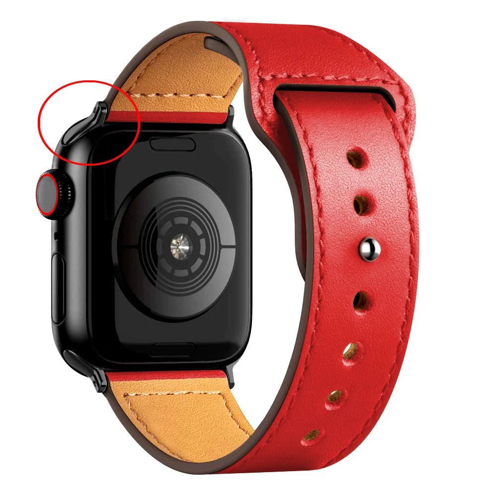 Leather band For Apple Watch 11 10 band 46mm 42mm 44mm 45mm 49mm 41mm 40mm correa band Apple Watch Series 8 9 3 4 5 6 SE 7 Ultra3