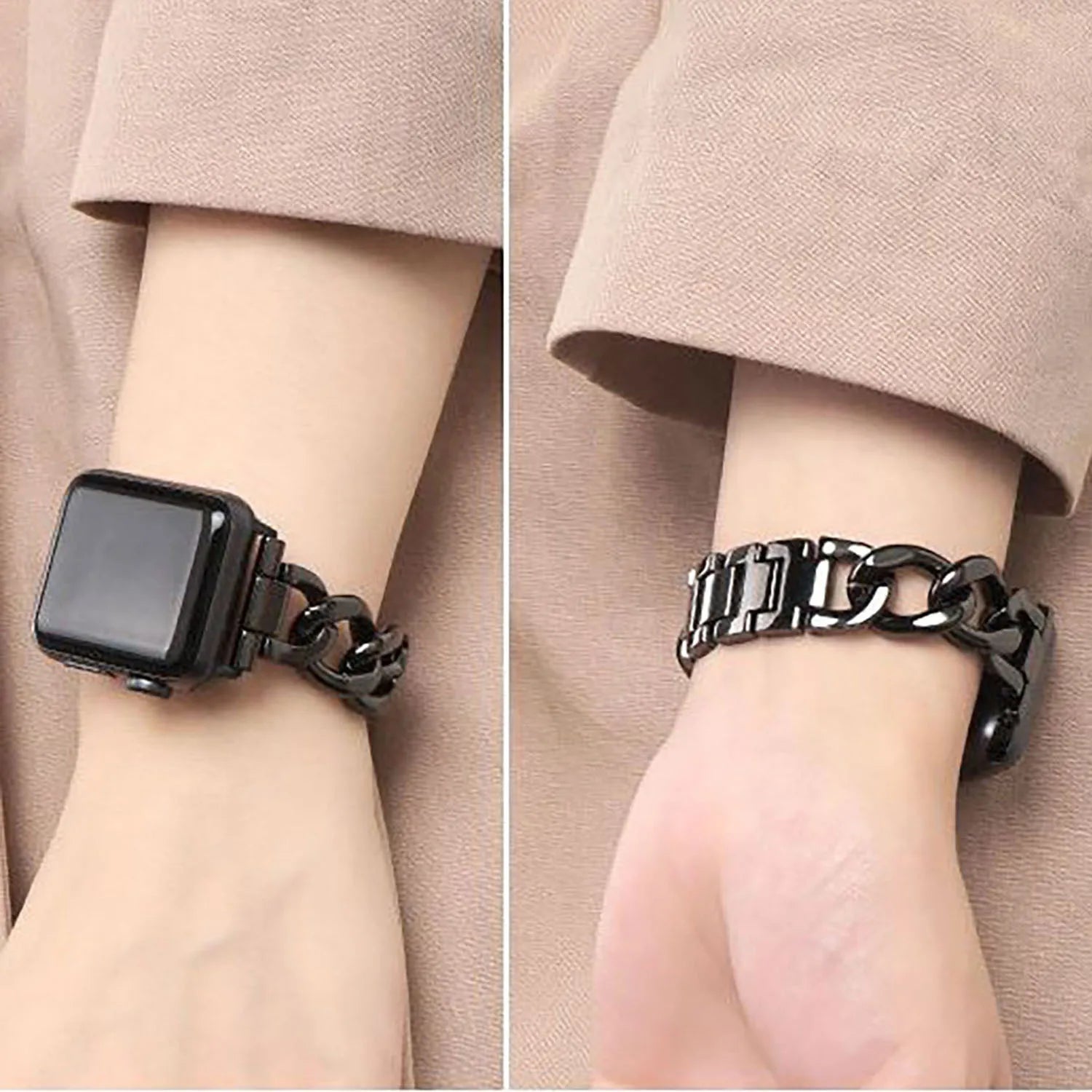 For Apple Watch band 49mm 46mm 45mm 44mm 42mm 41mm 40mm Fashion Chain Women band Apple Watch Ultra 2 SE 10 9 8 7 6 5 4 3 band