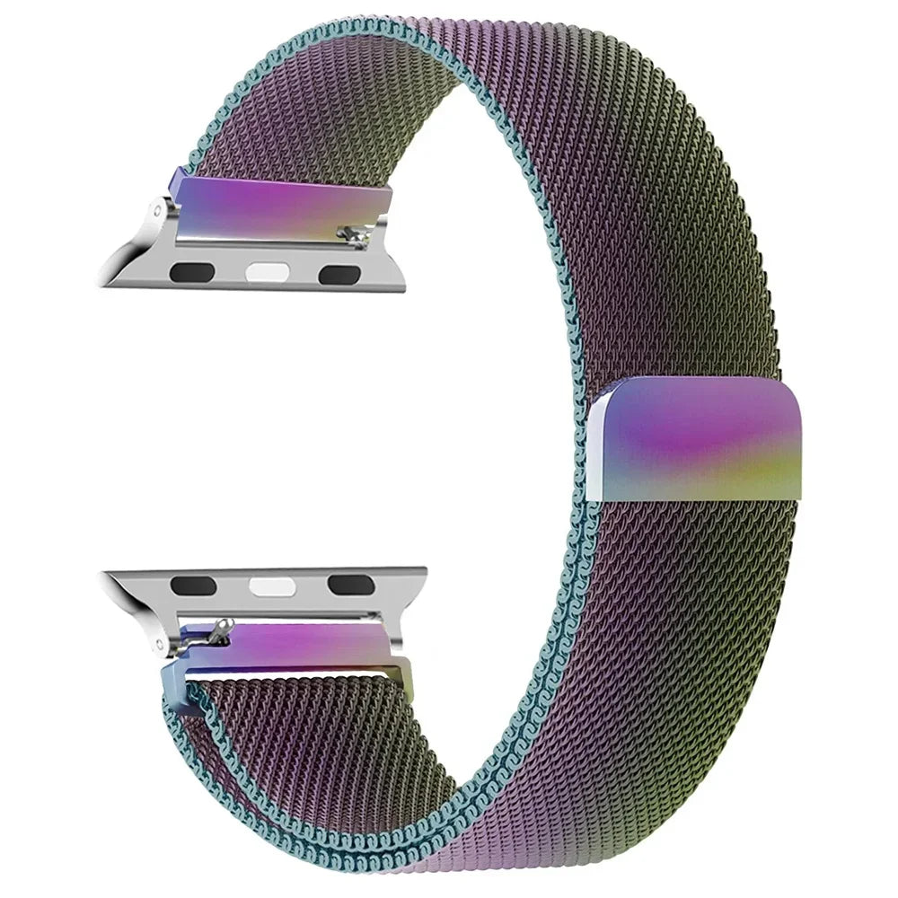 Milanese Loop for Apple Watch band 42mm 44mm 45mm 49mm 38mm 40mm 41mm Stainless Steel Adjustable sport and Leisure bandt