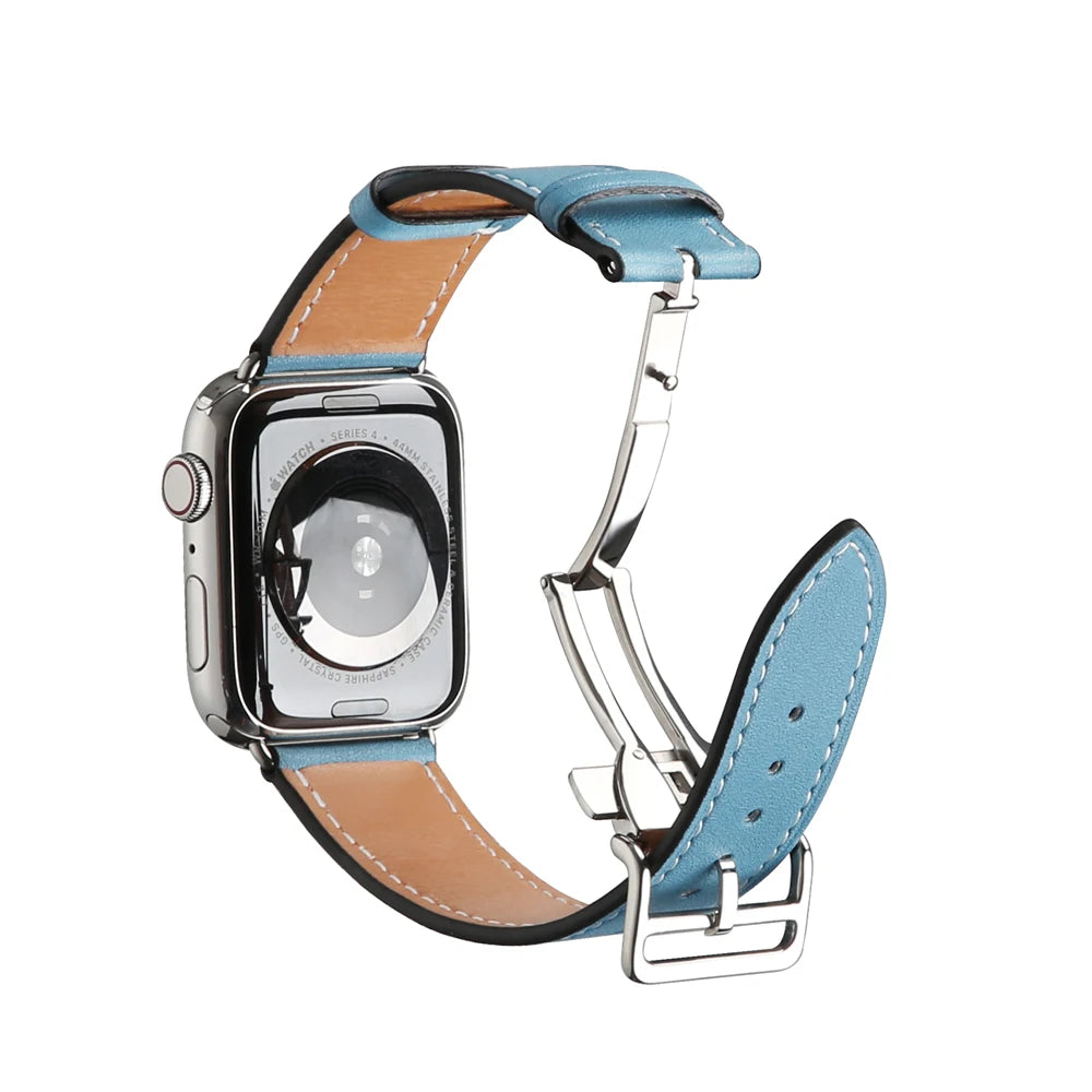 Genuine Leather band For Apple Watch Series 11 10 9 8 SE 3 band 46mm 44mm 41mm 45mm 42mm 38mm band Apple Watch Ultra 3 2 1 49mm