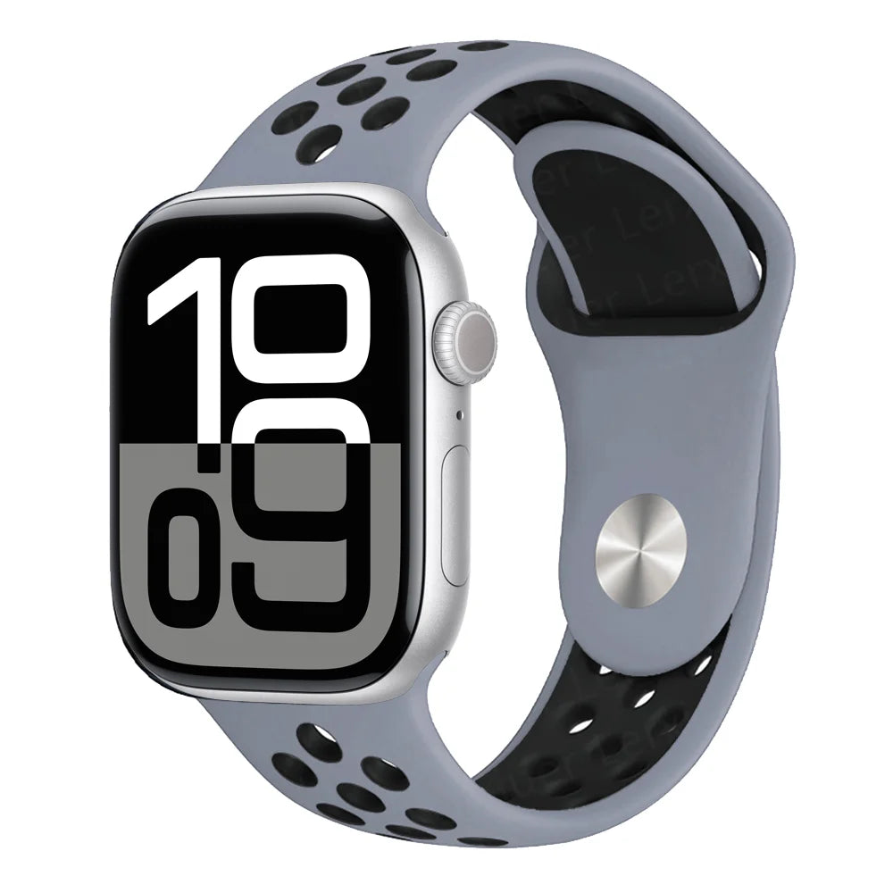 Official band For Apple Watch band Ultra 2 40mm 44mm 46mm 49mm 41mm 42mm 45mm Silicone band correa Apple Watch 11 10 9 8 7 6 SE3 band