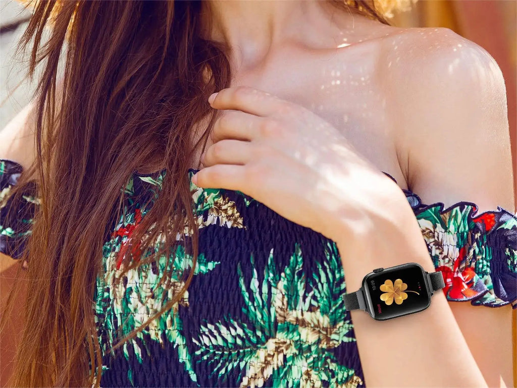 Stainless Steel Milanese band Suit for The Entire Range of Apple Watch Series Thin Stainless Steel Mesh band Magnetic bands