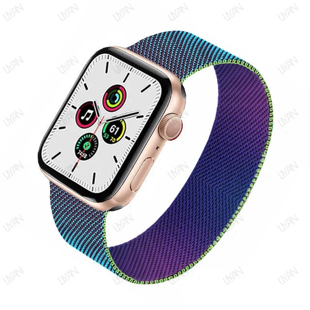 Milanese Loop for Apple Watch band 44mm 45mm 40mm 41mm 46mm 42mm pride band Apple Watch Series 9 8 7 6 SE 5 4 10 Ultra 2 49mm band