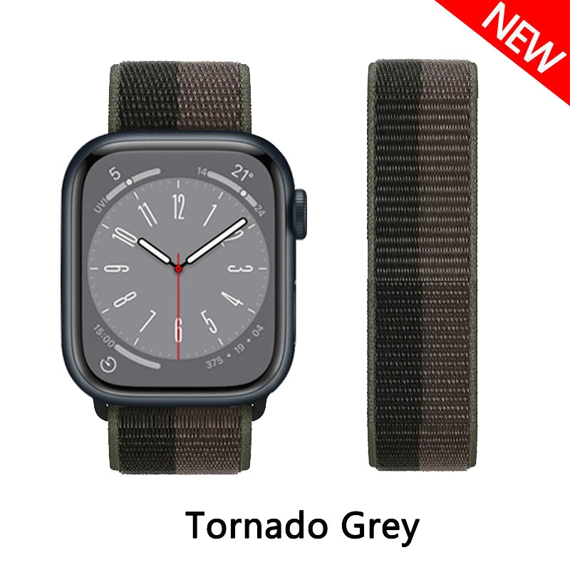 Nylon loop Correa For Apple Watch band 45mm 44mm 46mm 40mm 49mm 41mm 42mm 38mm band Apple Watch Series 6 SE 7 8 9 10 Ultra 2 bands