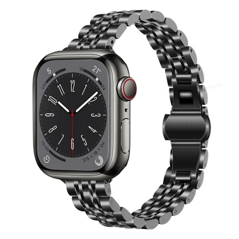 Metal Slim band For Apple Watch 10 9 8 7 41mm 42mm 46mm 45mm Women Stainless Steel band Apple Watch Ultra 2 49mm 6 5 4 SE 44mm 40mm