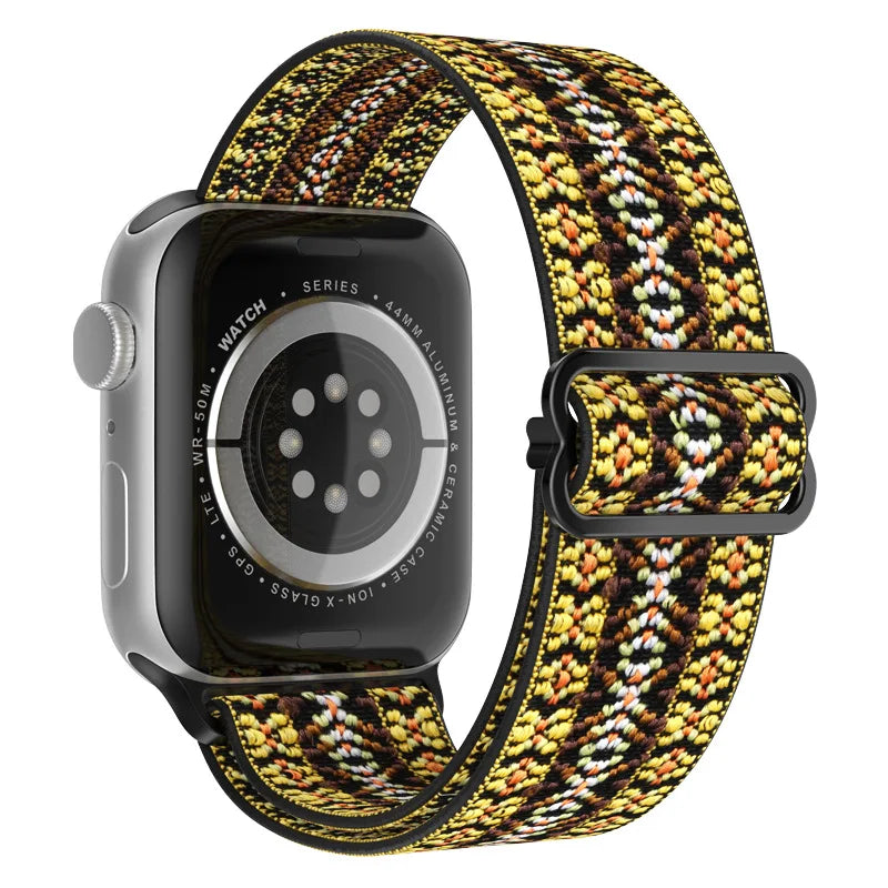 Nylon Elastic Solo Loop for Apple Watch Ultra 49mm band 45mm 44mm 46mm 41mm Scrunchie Adjustable band Apple Watch serie 6 7 8 9 10