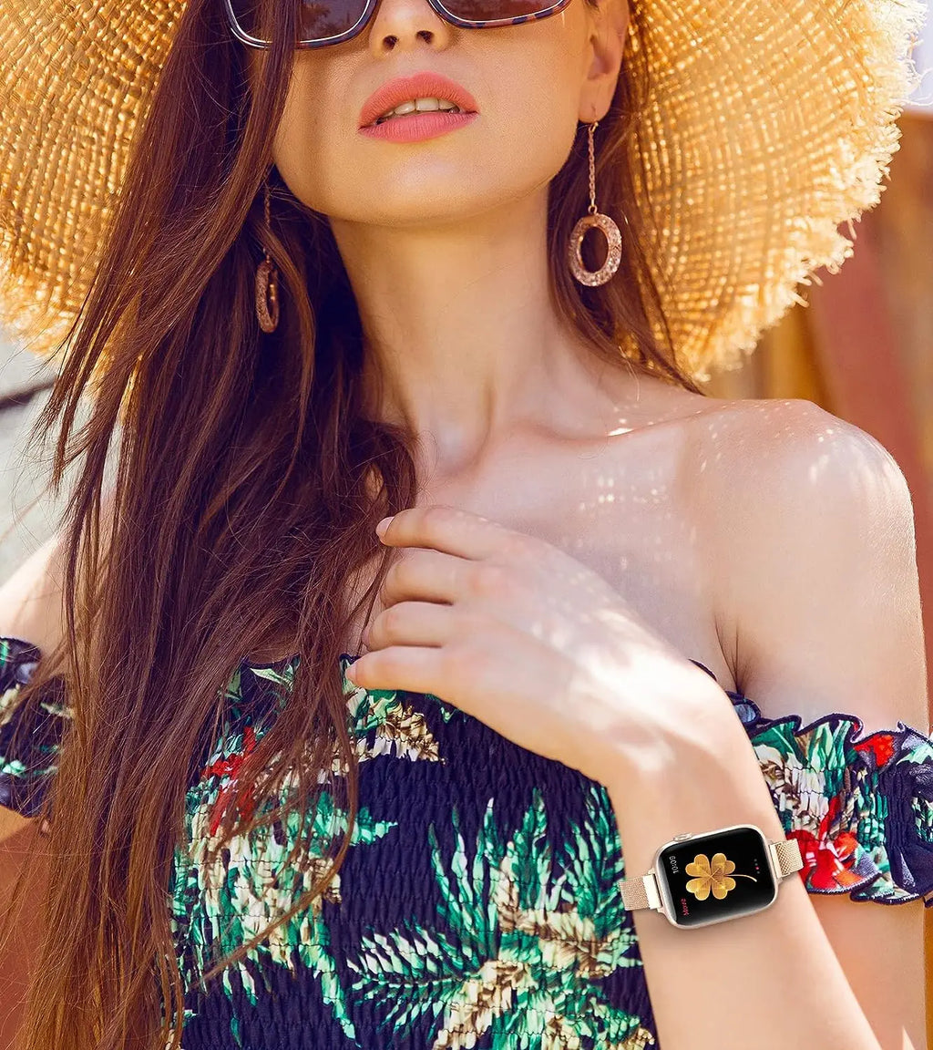 Slim band For Apple Watch band 40mm 44mm 41mm 45mm 42mm 46mm 49mm Milanese Loop band Apple Watch Series 6 SE 7 8 Ultra 2 3 9 10 11