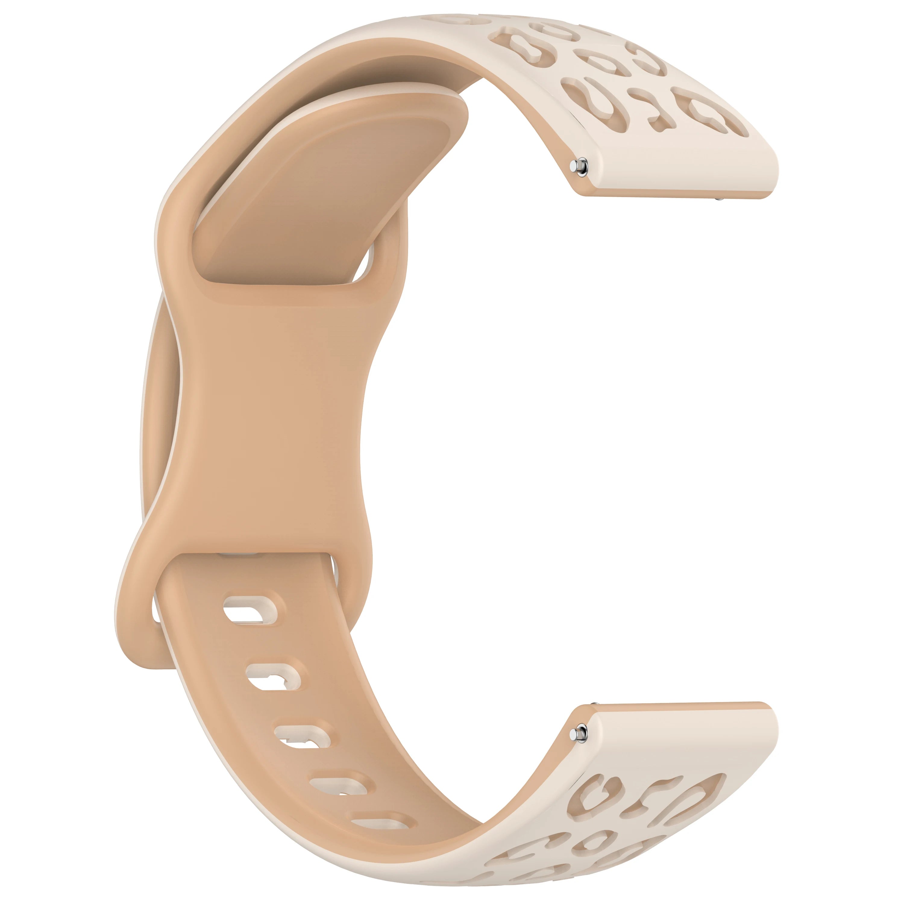 Silicone Leopard Engraved Watch Band, Soft Breathable Sport Strap, 18/20/22MM Compatible with Amazfit GTR, Huawei,Samsung