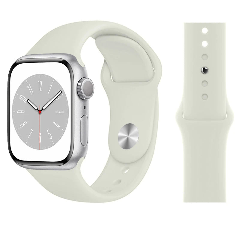 Silicone band For Apple Watch band 45mm 46mm 44mm 41mm 40mm 42mm Sport Correa band Apple Watch Series 11 10 SE 9 8 7 6 5 Ultra 3