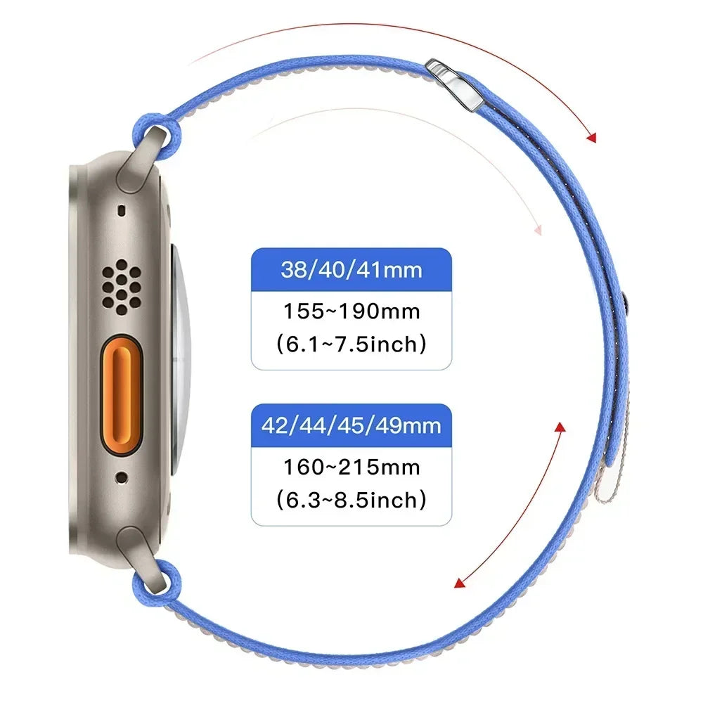 Trail Loop band For Apple Watch Ultra 3 1 49mm 10 11 42mm 46mm Nylon band Apple Watch 9 8 7 6 5 4 SE 3 45mm 41mm 44mm 40mm 38mm