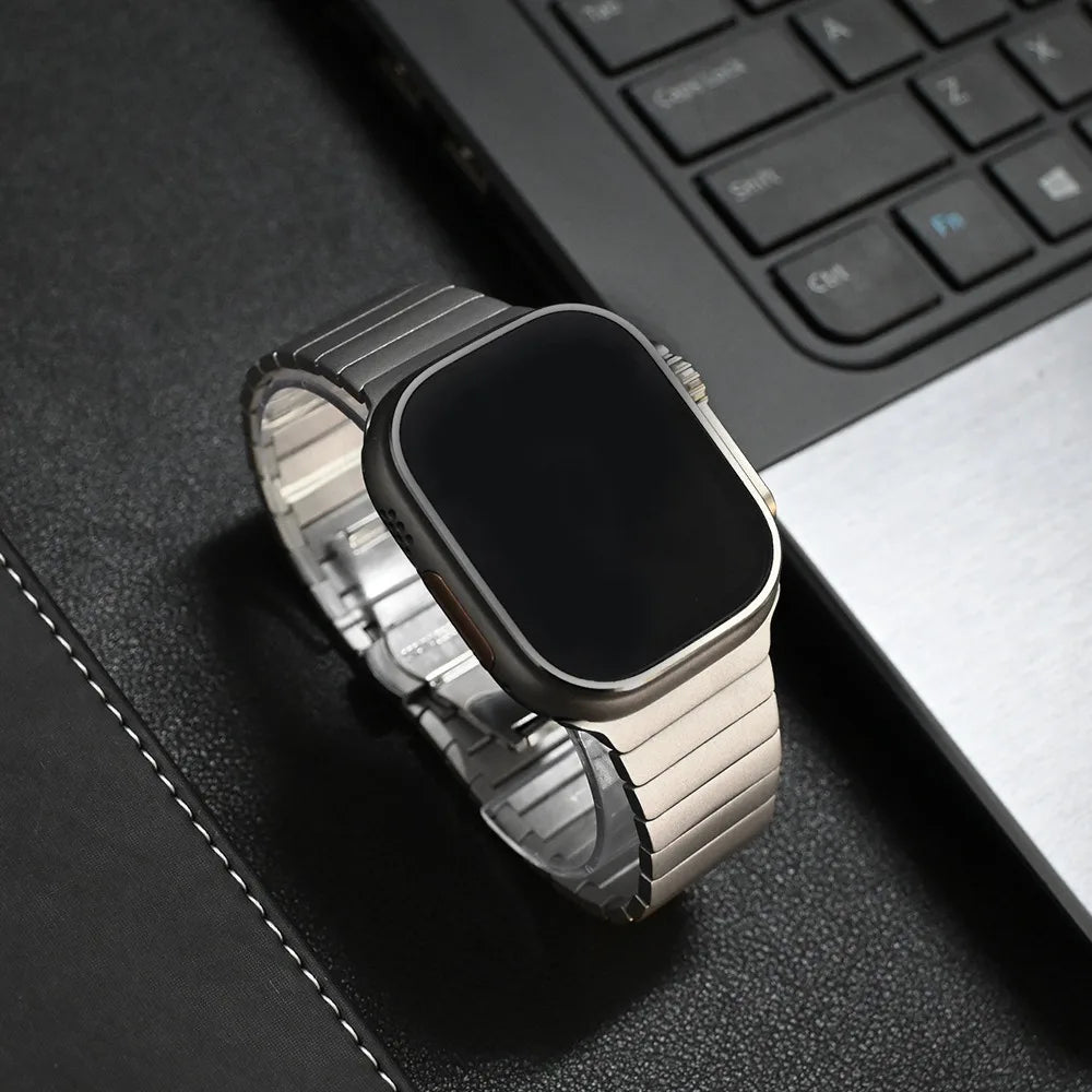 Luxury Stainless Steel band For Apple Watch Series 10 9 46mm 45mm 38mm 42mm 44mm 40mm Link band Apple Watch Ultra 2 49mm metal Band.