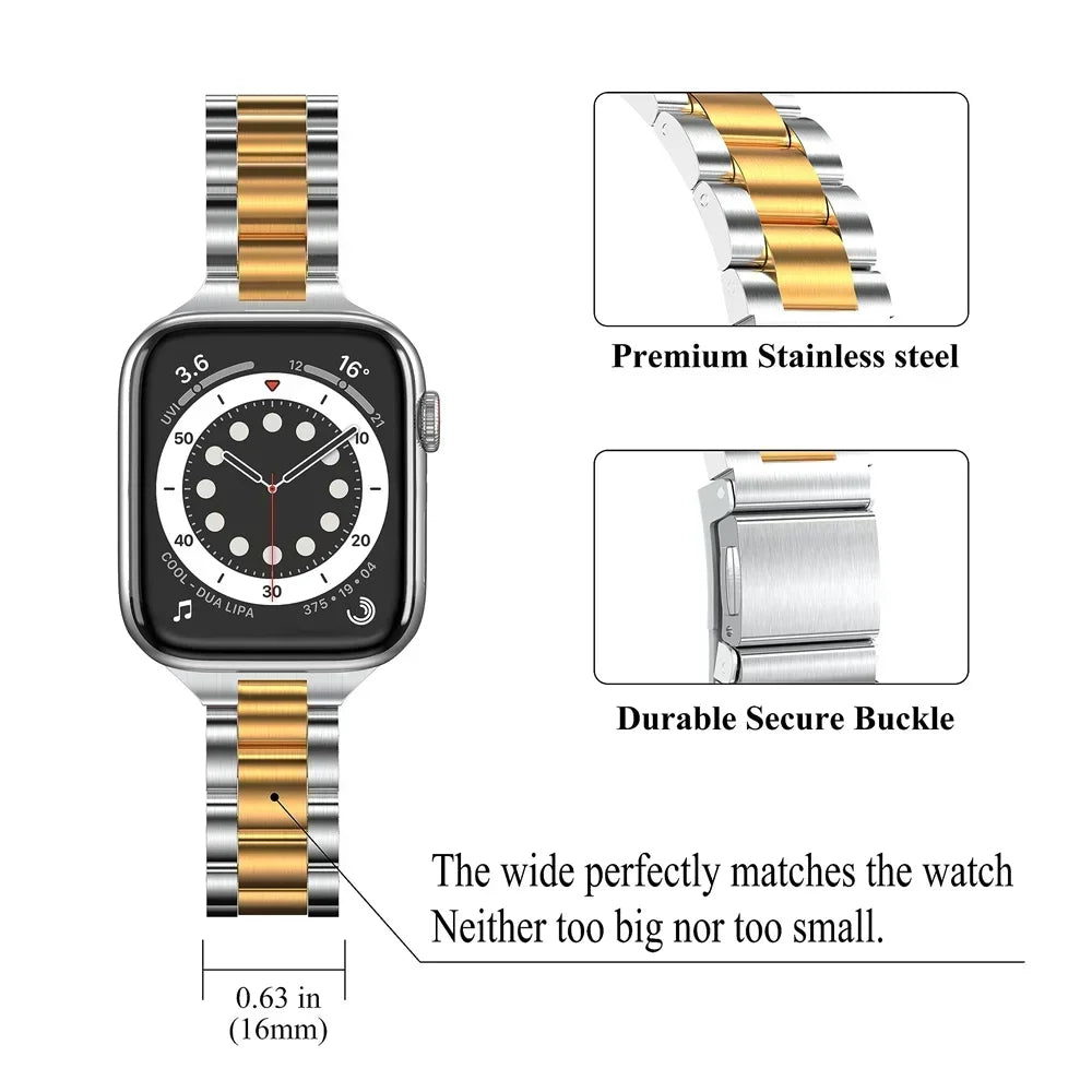 band For Apple Watch band 11 10 46mm 42mm Ultra 3 2 49mm 40mm 44mm 41mm metal Stainless Steel band Apple Watch Series 8 9 7 5 SE 6 4