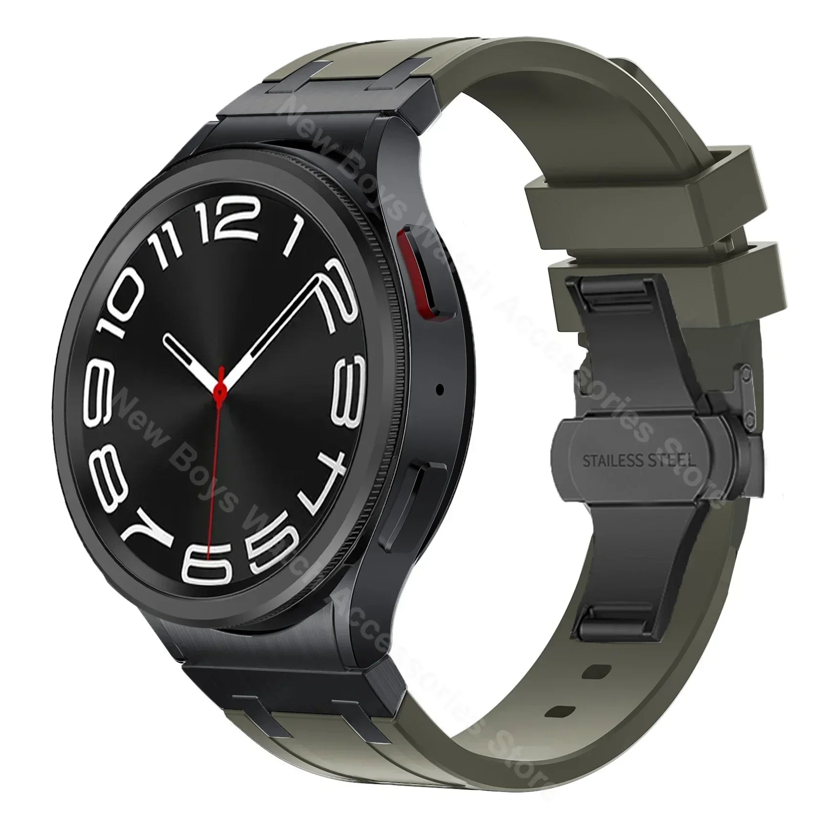 Silicone band for Samsung Galaxy Watch 7 40mm 44mm 6 4 classic 46 47mm 42 43mm 5 pro 45mm watchband no gaps men sports bracelet