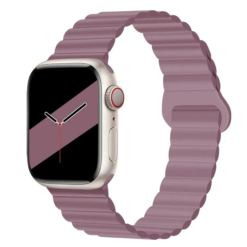 Magnetic band For Apple Watch band 45mm 38mm 49mm 40mm 42mm 41mm Silicone Sport band Apple Watch Series Ultra 10 9 6 5 7 8 SE 44mm