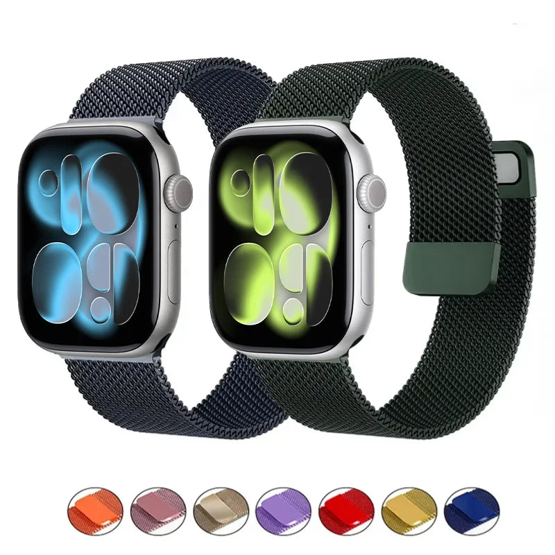 Milanese Loop band for Apple Watch 11 10 9 8 6 5 SE3 46mm 42mm 45mm 41mm 44mm 40mm Magnetic band Apple Watch Ultra 3 2 49mm band