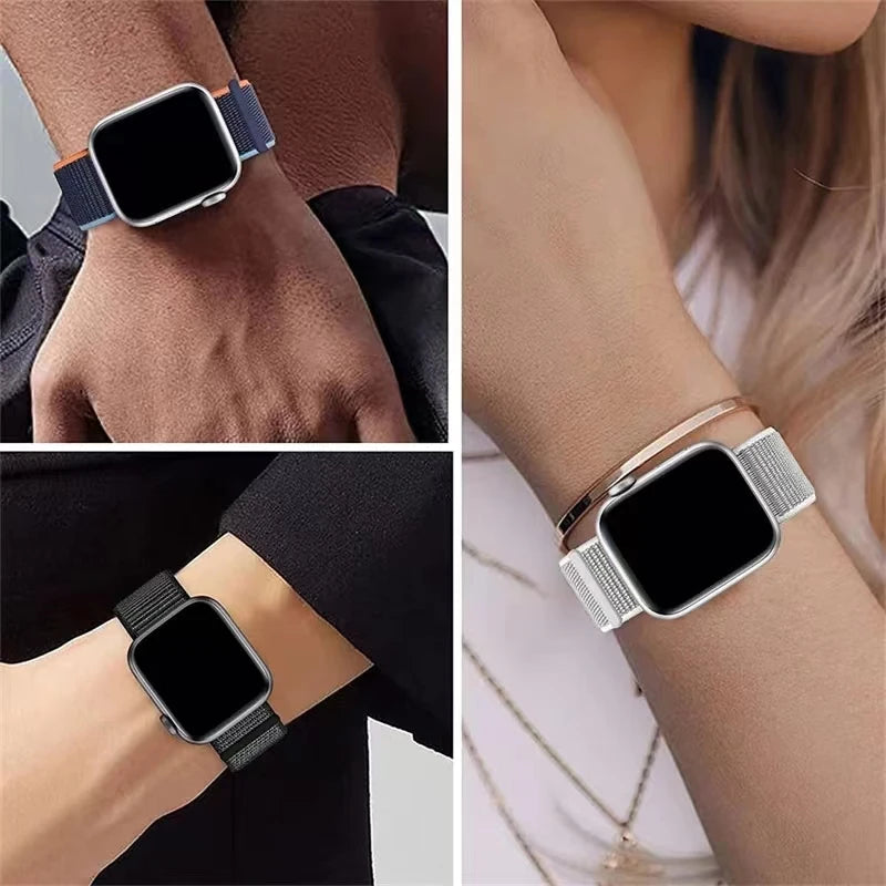 Nylon band for Apple Watch 11 10 46mm 42mm Ultra 3 2 49mm Breathable Replacement Wristband Apple Watch 9 8 7 6 5 SE3 45mm 41mm 44mm