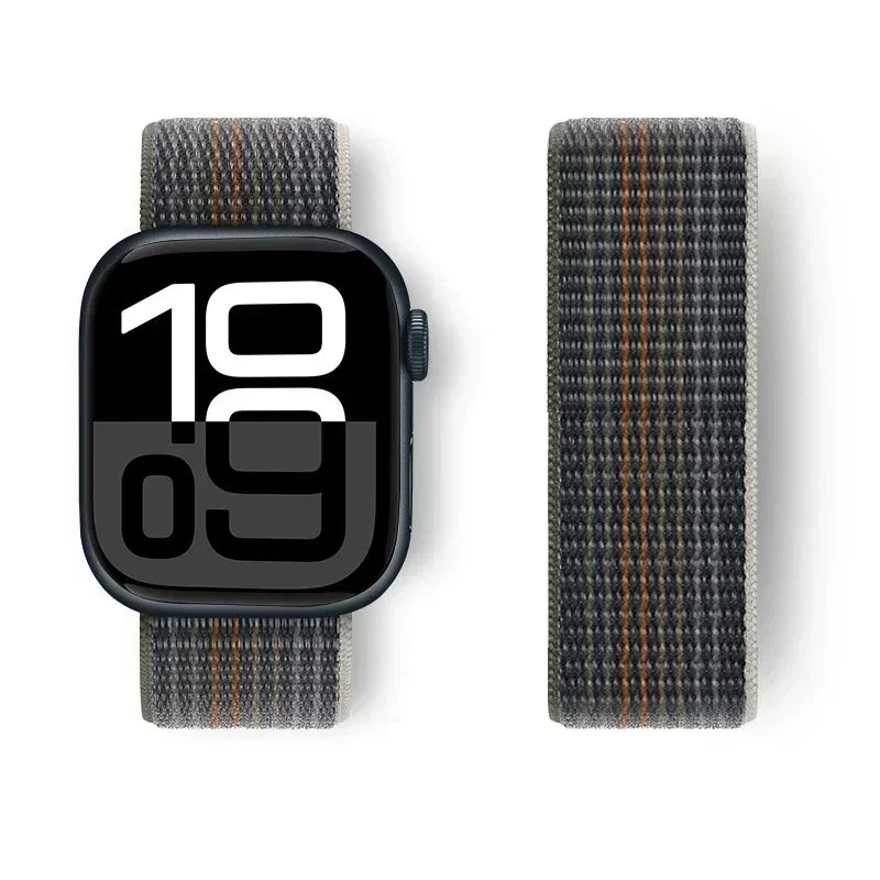 Nylon Loop For Apple Watch band 44mm 40mm 45mm 41mm 42mm 38mm 45mm sport band Apple Watch Series 9 8 7 SE 6 5 3 Ultra 2 49mm band