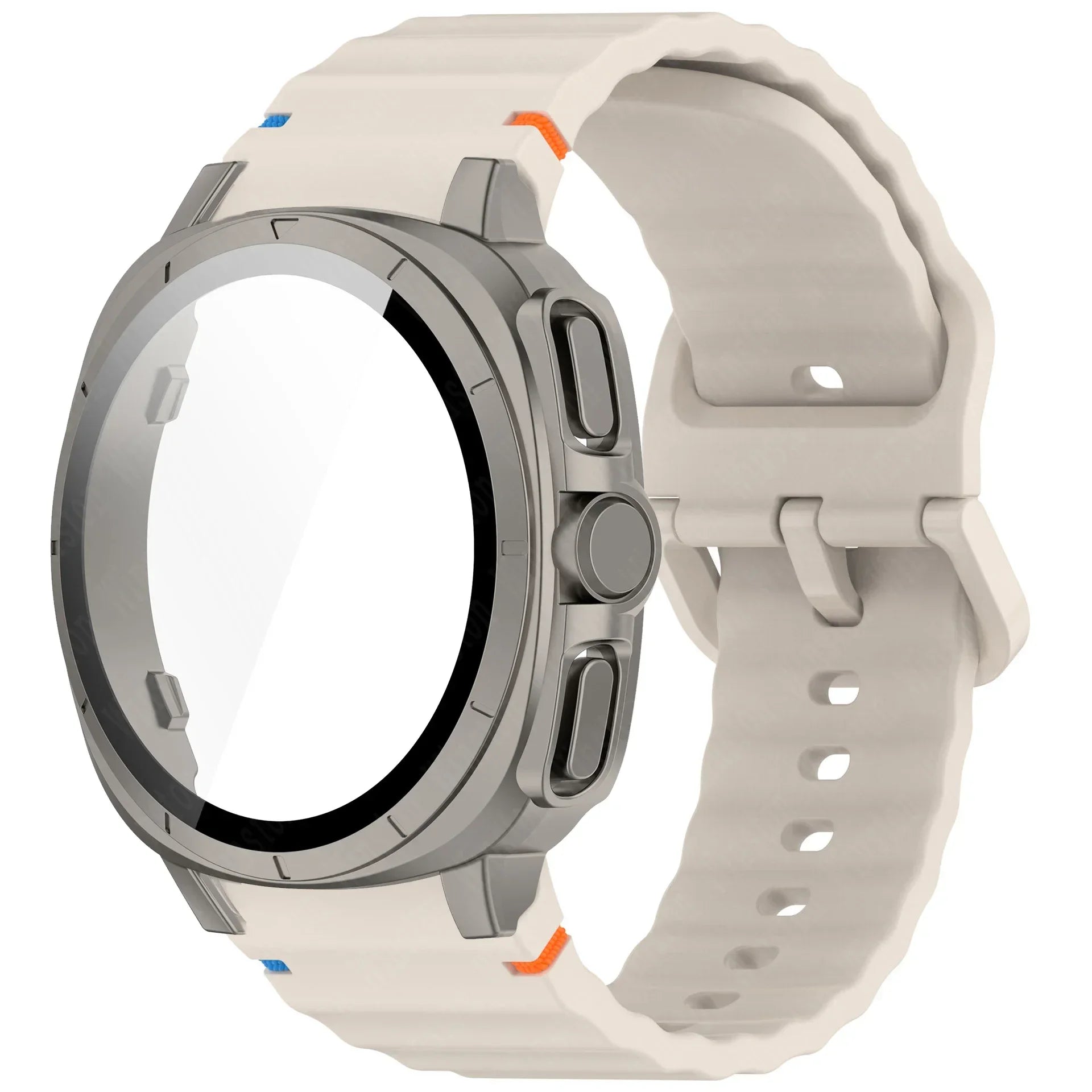 Case+Strap for Samsung Galaxy Watch 7 40mm 44mm Appearance Upgrade Ultra 47mm for Galaxy Watch 7 Sports silicone Bracelet