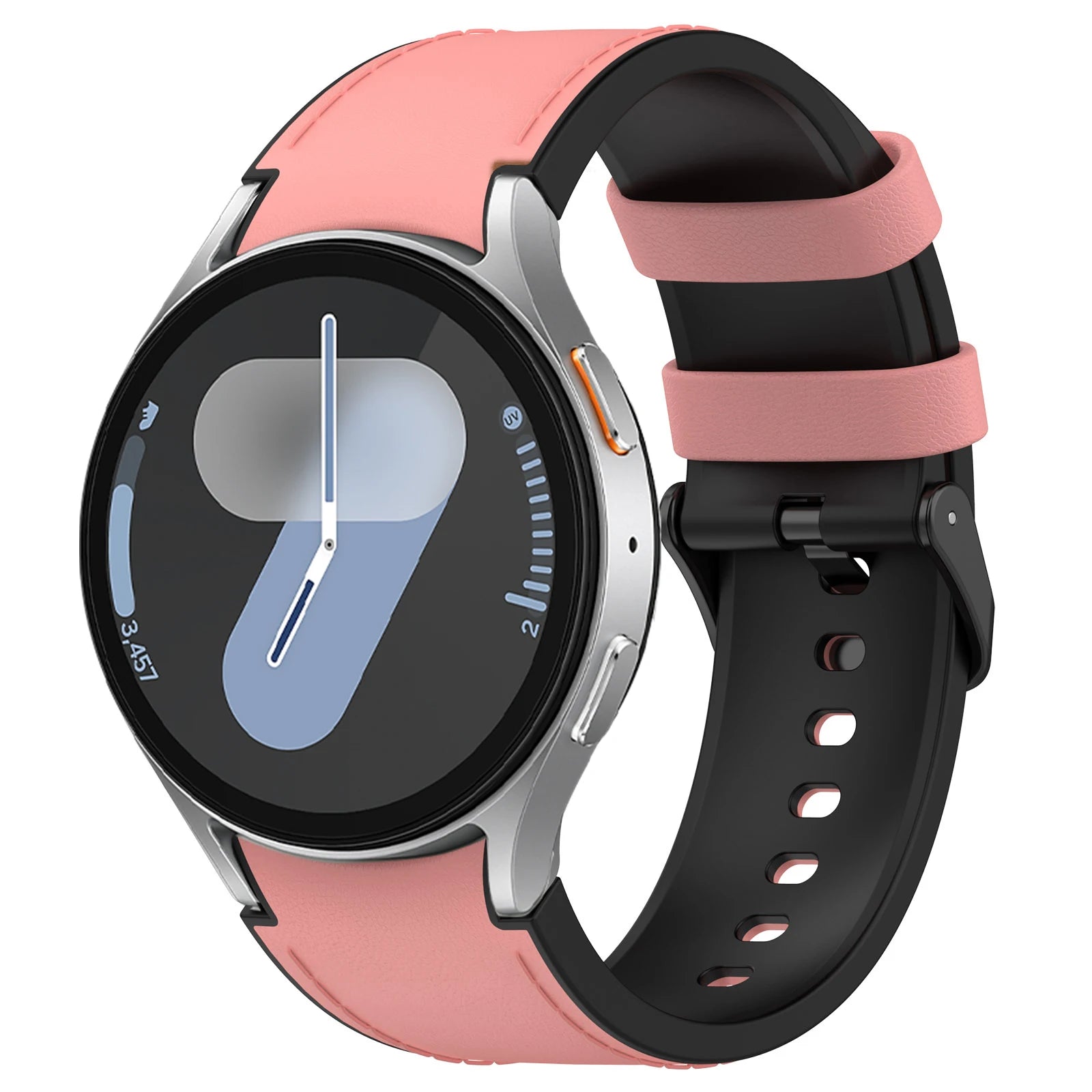 No Gaps Leather Strap for Samsung Galaxy Watch 7 6 5 4 40mm 44mm 6 4Classic 43mm 47mm Silicone Band for Galaxy Watch 5Pro 45mm