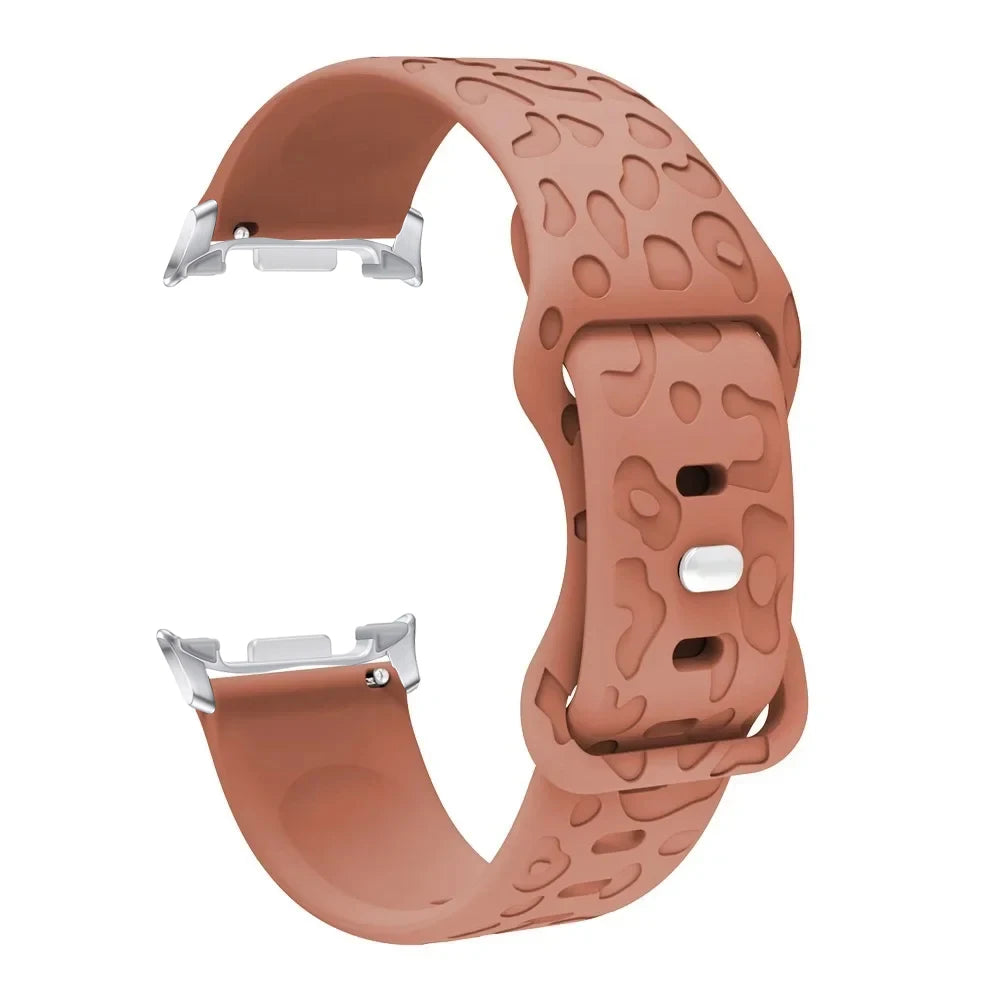 Samsung galaxy watch 8 Band Leopard Print Strap For galaxy watch 8 classic Silicone Engraved Wristband Replaceable Watchband