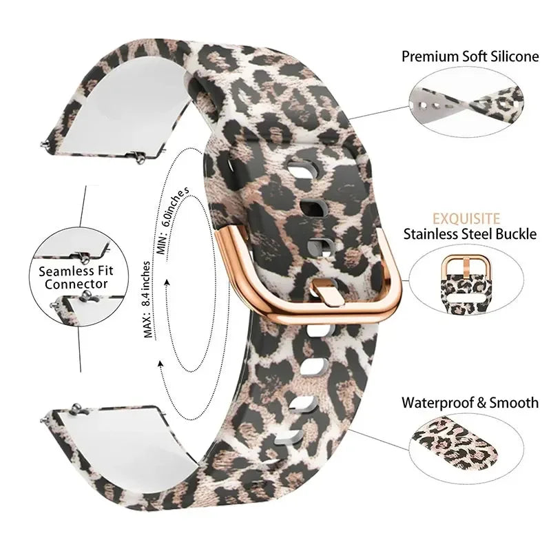 Printing Silicone Strap For Samsung Watch 8 Band Galaxy Watch 8 Classic Watchband Replacement No Gap Galaxy Watch 8 Correa