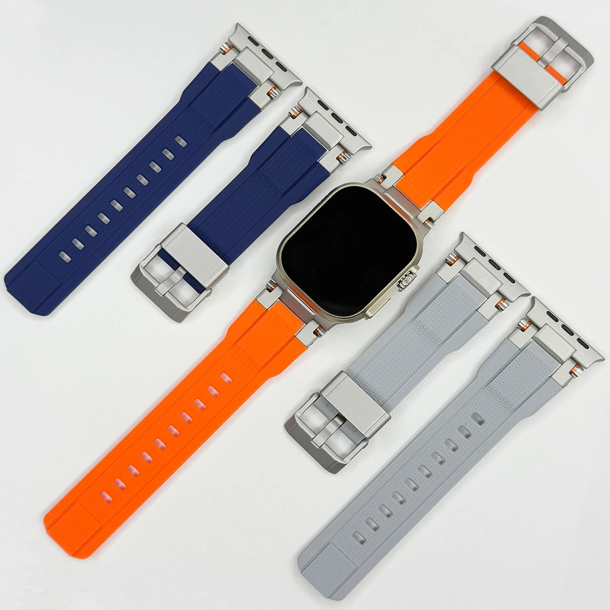 Men's Sport TPU band for Apple Watch band Ultra 2 49mm 46mm 45mm 44mm 42mm Silicone band for Apple Watch Series 10 9 8 7 6 5 4