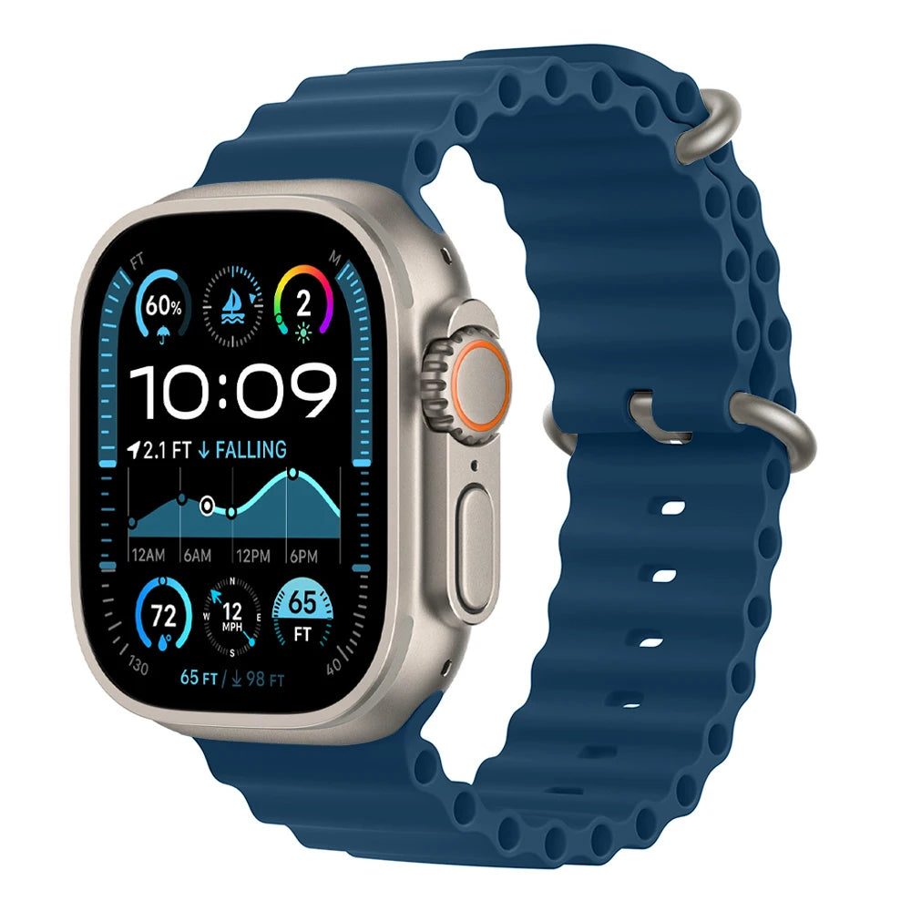 Ocean band for Apple Watch Ultra 3 2 band 49mm 46mm 44mm 40mm 45mm 41mm 42mm Correa band Apple Watch Series 11 10 9 SE 8 7 6 5 4