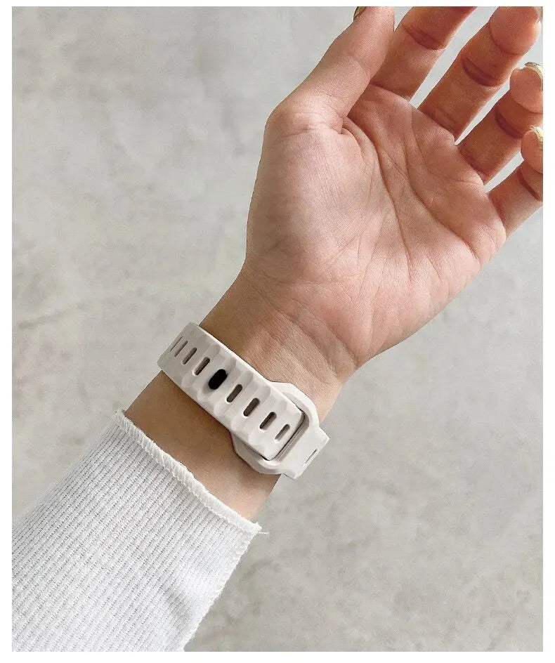 Candy Silicone Case+ band For Apple Watch Series 9 45mm band 8 7 42mm 41mm SE 6 5 4 3 2 1 44mm 40mm 38mm Apple Watch Ultra 2 49mm