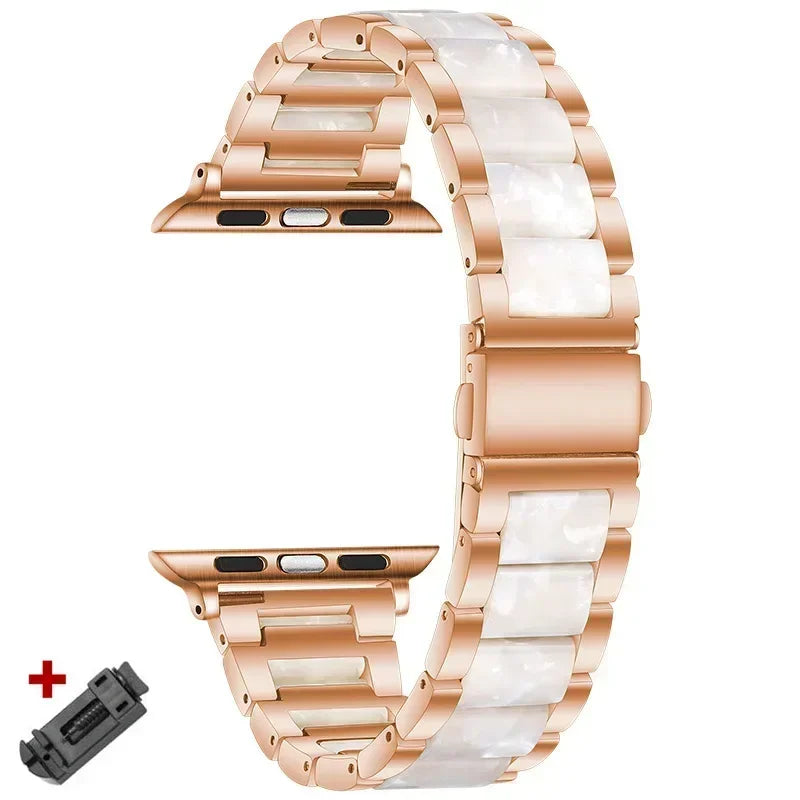 Women Resin band for Apple Watch Ultra 3 2 49mm 11 10 42mm 46mm 9 8 41mm 45mm Luxury band for Apple Watch 6 5 SE 40mm 44mm Band
