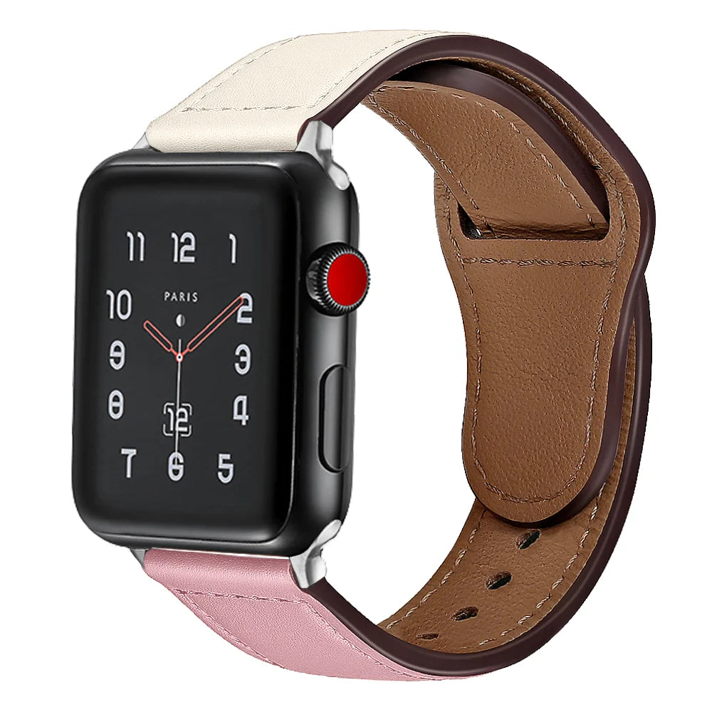 Leather band For Apple Watch 11 10 band 46mm 42mm 44mm 45mm 49mm 41mm 40mm correa band Apple Watch Series 8 9 3 4 5 6 SE 7 Ultra3