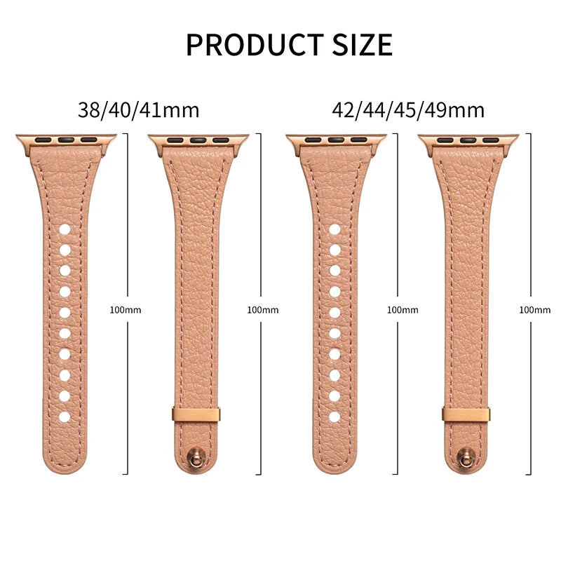 Sheepskin band for Apple Watch 10 band 46mm 42mm 41mm 45mm 40mm 44mm Slim Leather Women band Apple Watch Series 8 7 SE 6 5 Belt