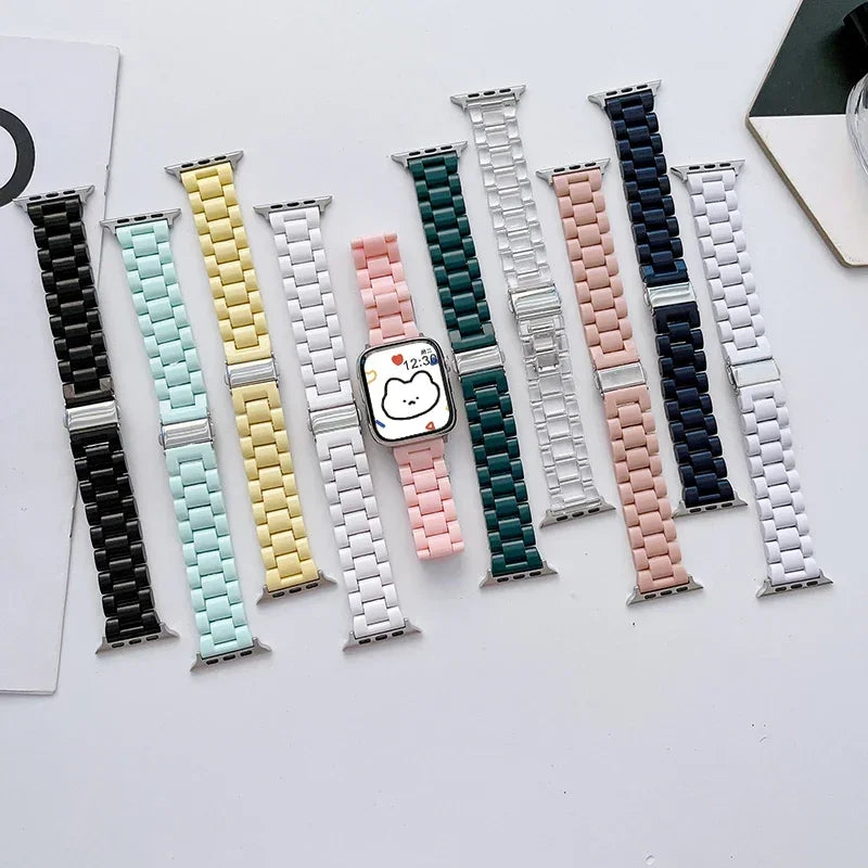 Watch band+Case+glass For Apple Watch band 44mm 40mm 38mm 42mm Candy band Apple Watch Ultra 2 49mm serie 9 8 7 6 5 4 3 SE 41mm 45mm