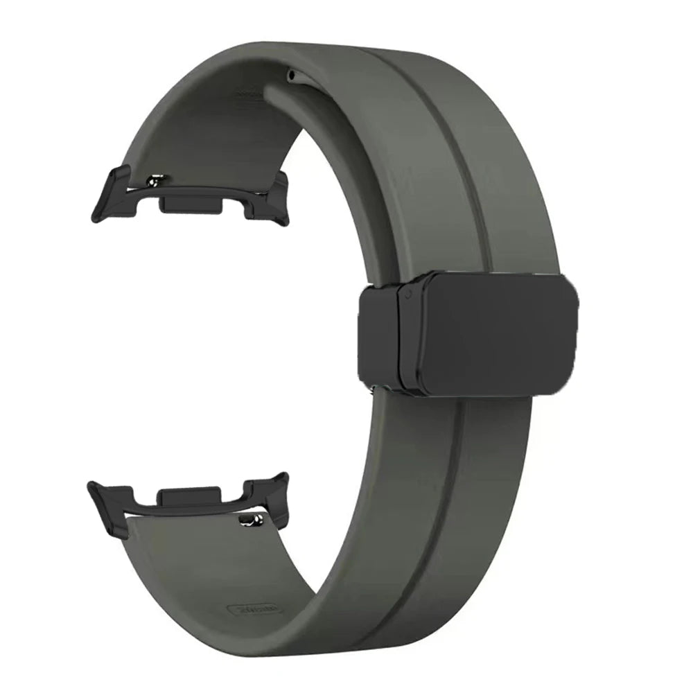 Soft Silicone Band for Samsung Galaxy Watch 8 40mm 44mm Magnetic Watchband for Galaxy Watch8 Classic 46mm Ultra 2025 Accessories