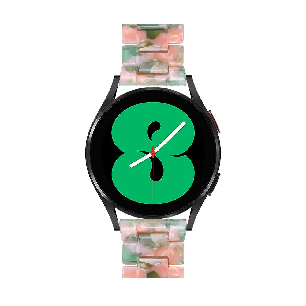 20mm Resin Band Loop For Samsung Galaxy Active 2 40 44mm Bracelet Strap Correa For Watch 3 41mm 4 5 6 7 Classic 42mm 46mm