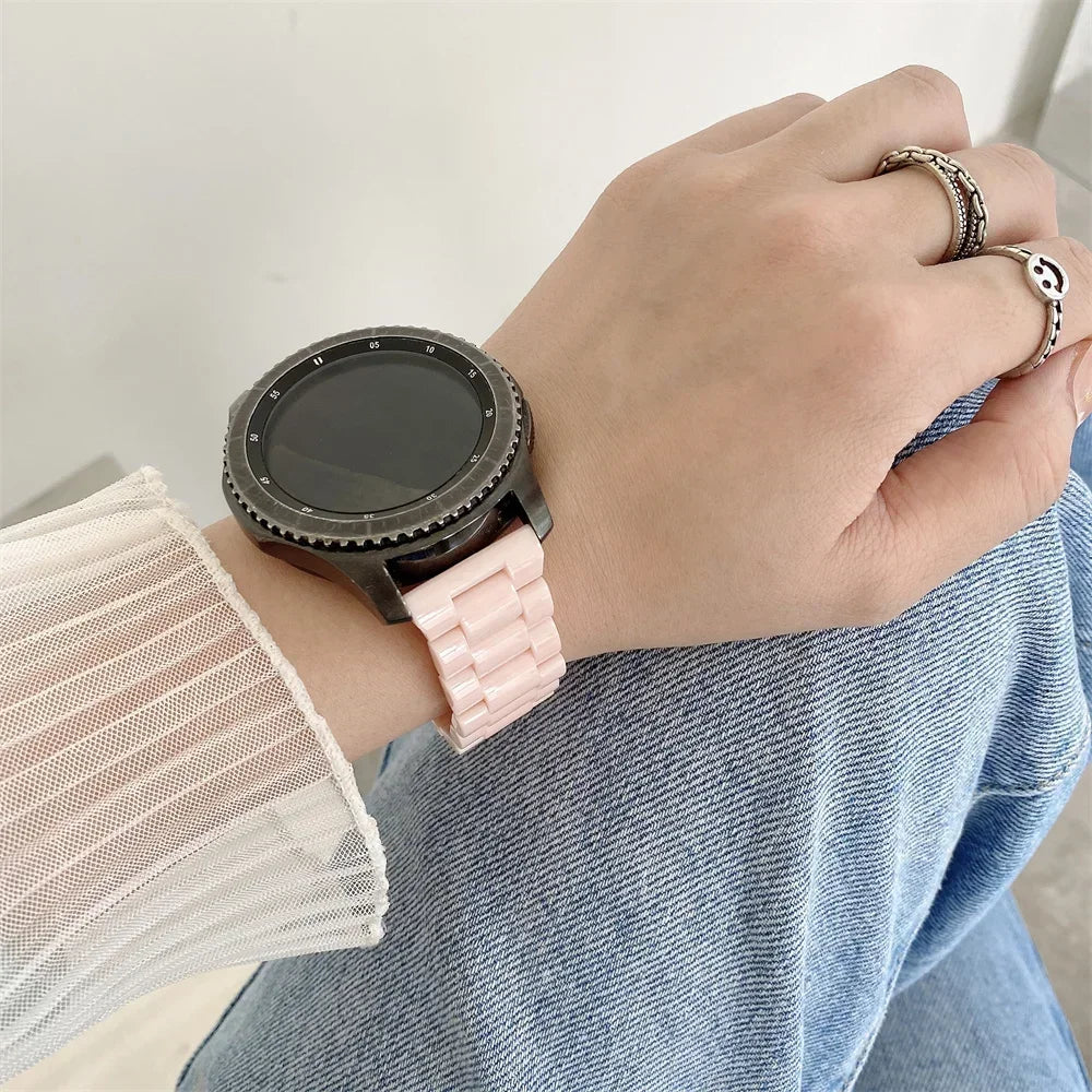 20mm/22mm Resin strap For Samsung Galaxy watch 7 6 5 pro/4-6 classic 46/42mm/Active 2 Bracelet smartwatch Amazfit Bip 6 5 Band