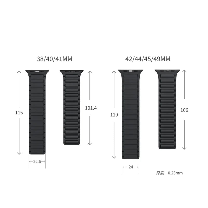 New Magnetic Silicone band for Apple Watch band Ultra 3 2 49mm 11 10 46mm 42mm band Belt Apple Watch 9 8 7 6 5 SE 45mm 41mm 44mm