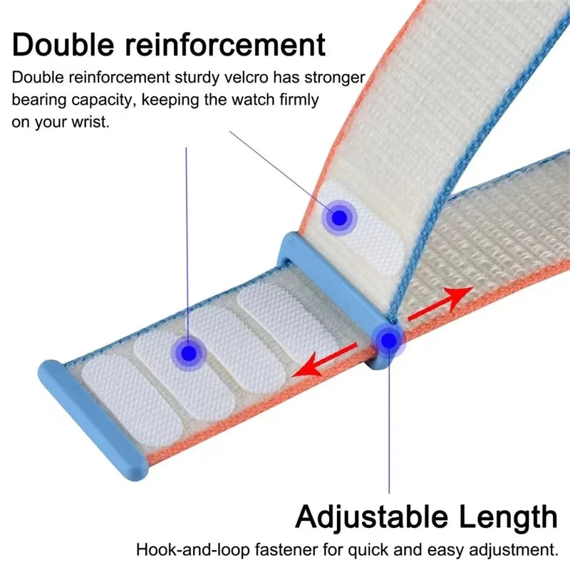 Nylon band for Apple Watch 11 10 46mm 42mm Ultra 3 2 49mm Breathable Replacement Wristband Apple Watch 9 8 7 6 5 SE3 45mm 41mm 44mm