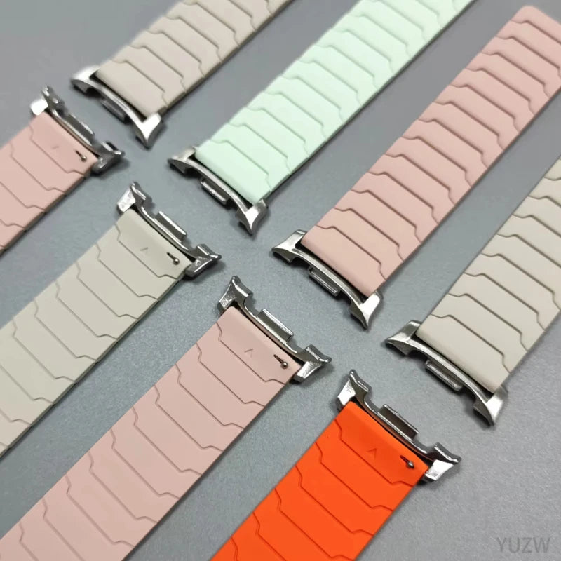 Magnetic Loop Strap for Samsung Galaxy Watch 8/8 Classic Sports Silicone Replacement Bracelet 46mm 40mm 44mm No Gaps WatchBand